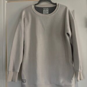 Kavu Outdoors, cream colored fleece crew neck sweatshirt men’s M